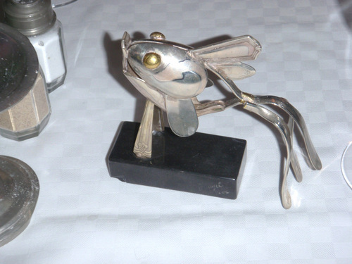 Bug Eyed Fish Silver Spoon Art.